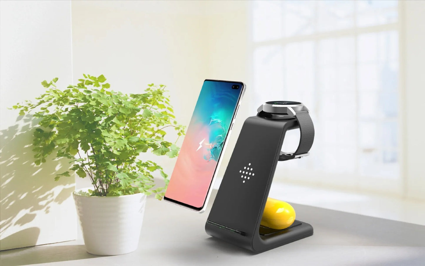 3-in-1 Wireless Charging Dock | Fast Charge Station for Phone, Watch & Earbuds