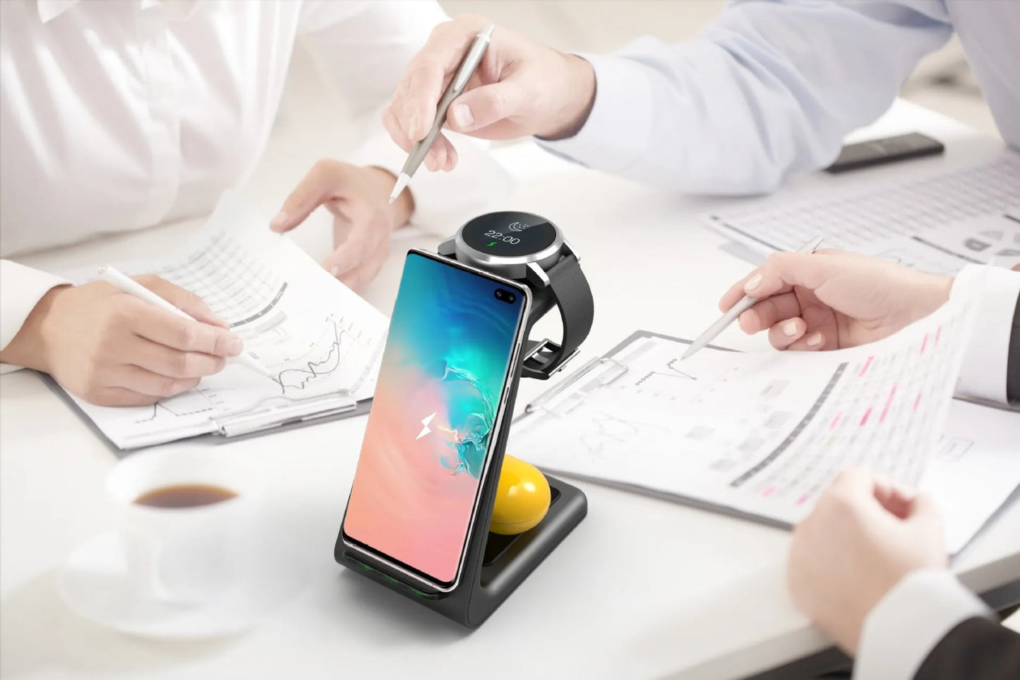 3-in-1 Wireless Charging Dock | Fast Charge Station for Phone, Watch & Earbuds
